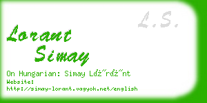 lorant simay business card